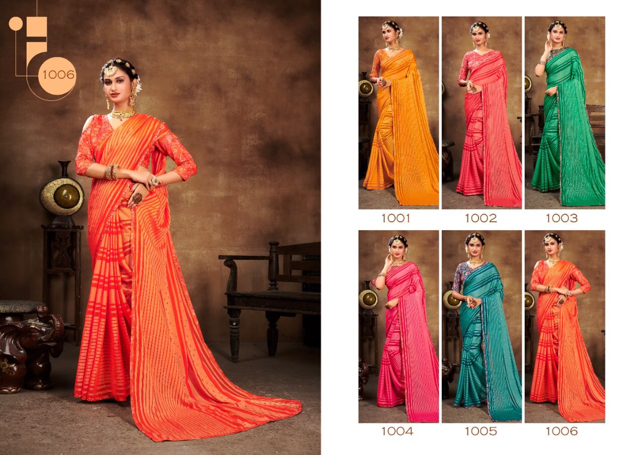 Saroj Shannu Fancy Ethnic Wear Georgette Designer Printed Saree Collection